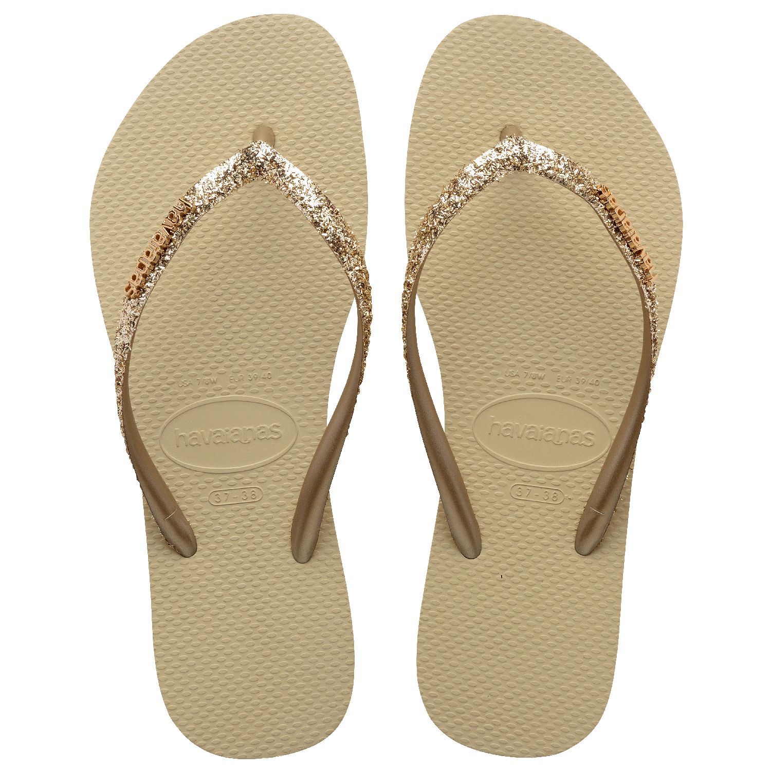 driehoek Markeer Ontoegankelijk Havaianas Slim Glitter 2 slipper sand grey online kopen. | G-Level