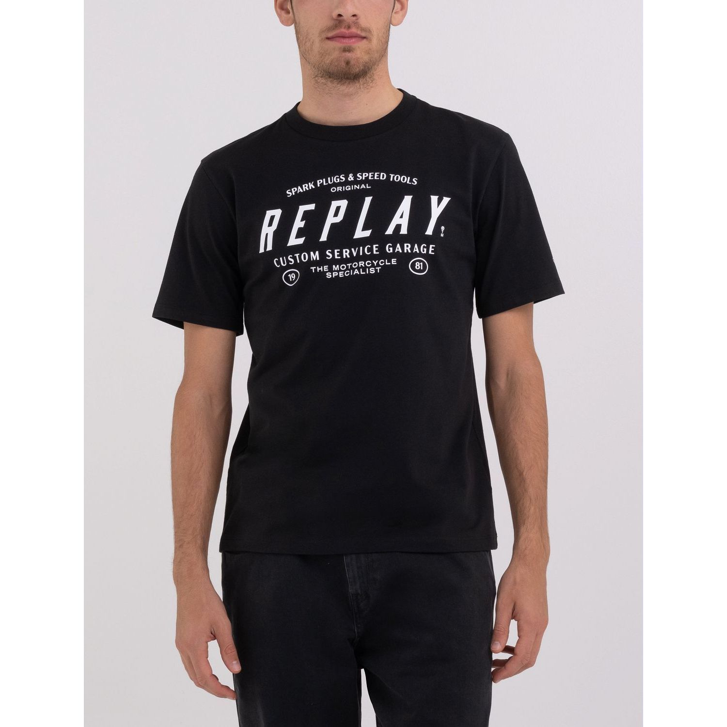 Replay M6840 t shirt zwart online kopen G Level