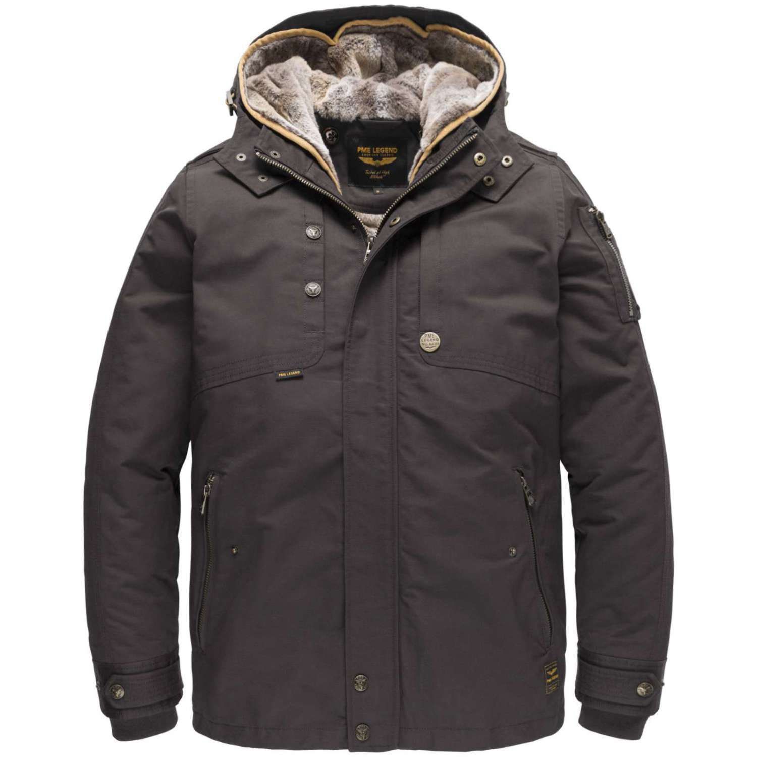 voormalig Zuidwest Protestant PME Legend PME Legend hooded jacket snowpack brown online kopen. | G-Level