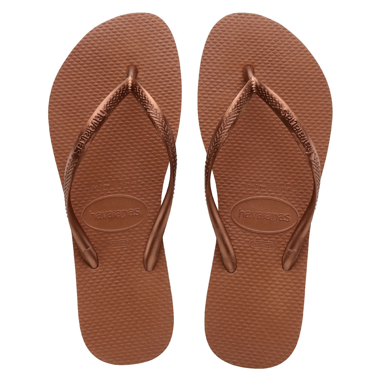 Havaianas Slim slipper rust metalic copper