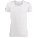 Garage tshirt deep r-neck body fit s/sl  wit