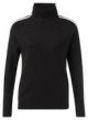 Yaya high neck sweater with contrast tape black