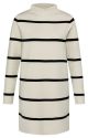 Yaya knitted dress stripes h-neck l/s french oak