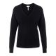 Object objthess l/s v-neck pullover noos black