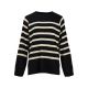 Object objester ls knit top noos sandshell stipes