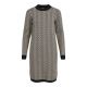 Object objray l/s knit dress aop black