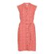 Object objleonora seline s/s dress hot coral aop