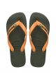 Havaianas brasil logo green olive / vibrant orange