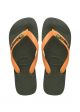 Havaianas brasil logo green olive / vibrant orange