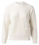 Yaya cozy sweater rib stitches pockets wool white