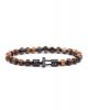 Pig & Hen brontide 6mm armband tiger eye | black