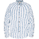 Cast iron l/s shirt cf print scribble stripe blue