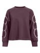 Object objdorina lo l/s sweat top mauve wine