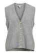 Object objivona s/l knit vest medium grey melange