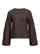 Object objenya l/s lo knit pullover seal brown