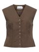 Object objmolly s/l re waistcoat noos seal brown