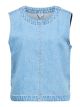 Object objrosie s/l denim top div light blue denim