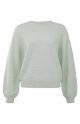 Yaya sweater with balloon sleeves grey melange