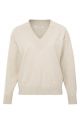 Yaya v-neck sweater l/s beige melange