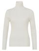 YAYA ribbed swaeter trutle neck close fit w. white