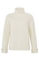 Yaya l/s rib stitch sweater w/ turtleneck white