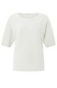 Yaya puff short sleeve sweater wool white