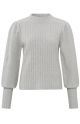 Yaya rib puff sleeve sweater grey melange