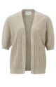YAYA rib stitch cardigan teak green melange