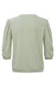 Yaya sweatshirt short puff sleeves mineral gray