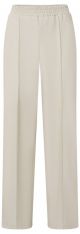 Yaya faux leather wide trouser elastic waist beige