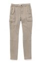 Yaya skinny trousers satin denim khaki beige