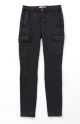 Yaya skinny trousers satin denim bristol black