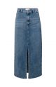 YAYA denim maxi skirt w. slit blue denim