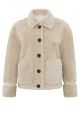 Yaya short teddy jacket peyote beige