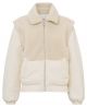 Yaya teddy bomber detachable sleeves bone white