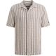Cast Iron Short Sleeve Shirt Stripe new mesh Silve