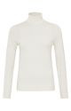 Yaya fitted turtleneck sweater with buttons white