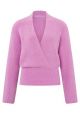 Yaya cropped wrap sweater wide sleeves sis pink