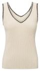YAYA Ribbed tank top with detail summer sand