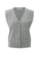 YAYA Gebreid gilet met V-hals medium grey melange