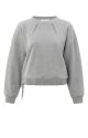 YAYA Sweater met plooidetails medium grey melange