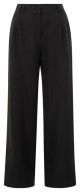 YAYA Linen-blend trousers washed black