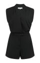 YAYA Playsuit met overslag-effect black
