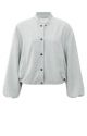 YAYA Bombervest met textuur medium grey melange