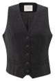 YAYA Linen blend gilet washed black