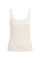 YAYA Singlet met mesh afwerking creme beige