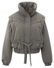 YAYA Oversized jas met afritsmouwen taupe grey