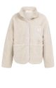 YAYA Teddy jack met nylon borstzak heather grey