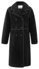 YAYA long teddy coat double breasted black