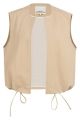 YAYA Mouwloos zomerjack desert beige